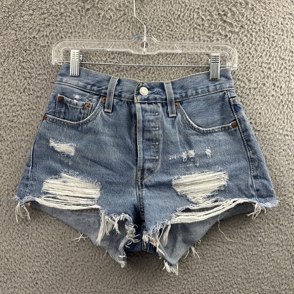 Levi's Pants - Levi's 501 Original Fit High Rise Denim Jean 2" Shorts Festival Cut Off Women 25